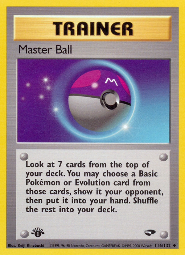 Gym Challenge Master Ball #116/132 first edition